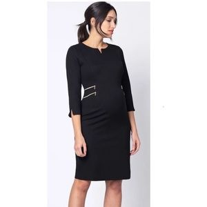 Seraphine Black Zip Maternity Dress Size 6